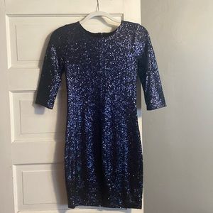Navy blue sequin dress